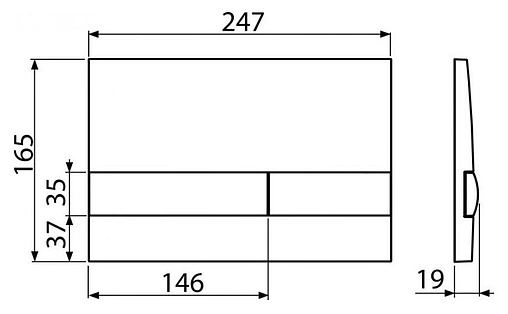 Клавиша смыва для унитаза AlcaPlast M1745 золото