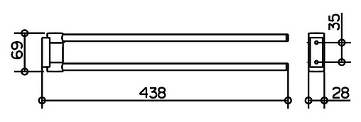 Полотенцедержатель Keuco Plan хром 14918010000 Полотенцедержатель Keuco Plan хром 14918010000