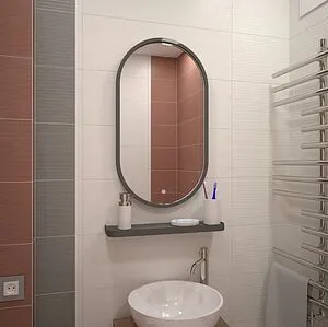 Зеркало с подсветкой Continent Prime Black Led 45x80 чёрный ЗЛП2209, 4