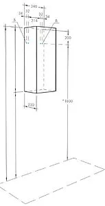 Шкаф Aquaton Асти 35 белый/ясень шимо 1A262903AX010, 2