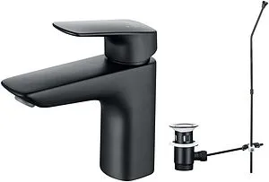 Смеситель для раковины Aquatek Вега чёрный матовый AQ1011MB, 1