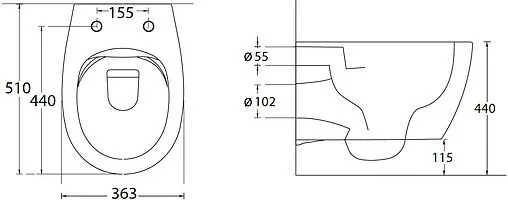Унитаз подвесной безободковый с функцией биде и встроенным смесителем Allen Brau Fantasy белый 4.11HC1.20
