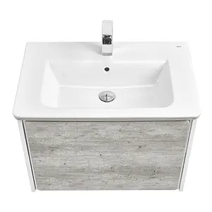 Тумба-умывальник подвесная Roca Ronda 70 белый/бетон ZRU9303003+327471000 Тумба-умывальник подвесная Roca Ronda 70 белый/бетон ZRU9303003+327471000, 3