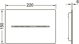 Клавиша смыва для унитаза 12 В TECEsolid 9240451 хром глянцевый, 2