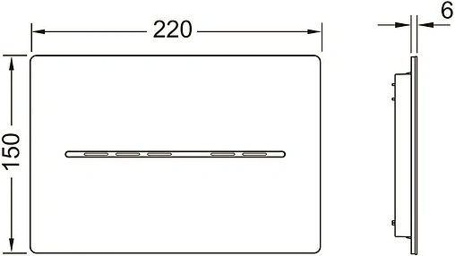 Клавиша смыва для унитаза 12 В TECEsolid 9240451 хром глянцевый