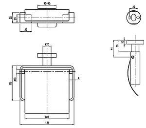 Держатель туалетной бумаги Villeroy&Boch Elements-Striking хром TVA15201300061, 2