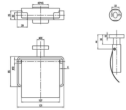 Держатель туалетной бумаги Villeroy&amp;Boch Elements-Striking хром TVA15201300061