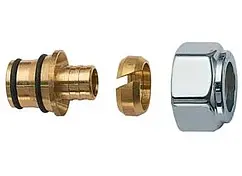 Концовка для труб из сшитого полиэтилена М24x19 x 18x2.5мм Far LadyFAR серебро FL 0425 4443