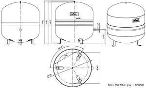 Гидроаккумулятор Reflex S 50л 10 бар 8209500 Гидроаккумулятор Reflex S 50л 10 бар 8209500, 2