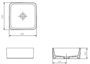 Раковина Cersanit Crea 35 белый 64753 Раковина Cersanit Crea 35 белый 64753, 2