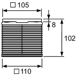 Решетка для трапа TECEdrainpoint S Quadratum 100x100мм 3660001, 2