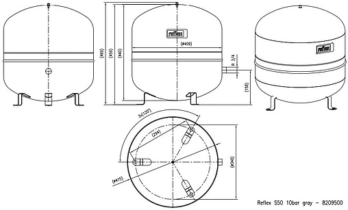 Гидроаккумулятор Reflex S 50л 10 бар 8209500