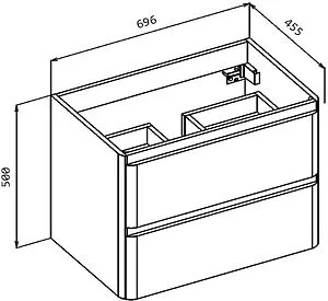 Тумба-умывальник подвесная BelBagno ALBANO 70 Pino Scania ALBANO-700-2C-SO-PS+BB700/455-LV-MR-ALR Тумба-умывальник подвесная BelBagno ALBANO 70 Pino Scania ALBANO-700-2C-SO-PS+BB700/455-LV-MR-ALR, 2