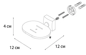 Мыльница Fixsen Kvadro хром FX-61308A Мыльница Fixsen Kvadro хром FX-61308A, 3