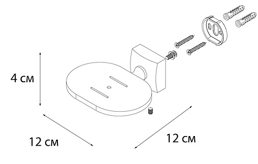 Мыльница Fixsen Kvadro хром FX-61308A