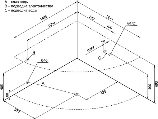 Ванна акриловая Aquanet Malta New 150x150 00204003 Ванна акриловая Aquanet Malta New 150x150 00204003