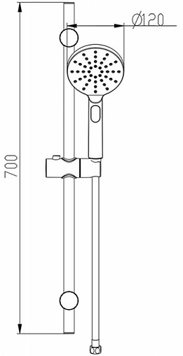 Душевая стойка Bravat Source чёрный матовый D171BW-ENG