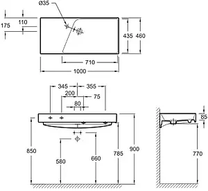 Раковина Jacob Delafon Rythmik 100 белый EXN112-Z-00, 2