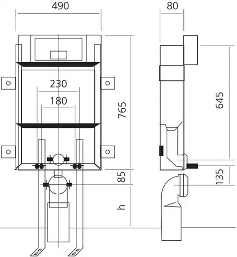 Смывной бачок скрытого монтажа Toni Arti TA-02 Смывной бачок скрытого монтажа Toni Arti TA-02