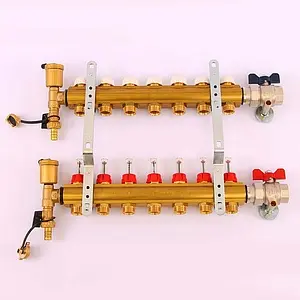 Группа коллекторная с расходомерами 7 отводов 1&quot;в/в x ¾&quot;ек Tiemme 3870004, 5