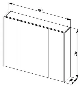 Шкаф-зеркало Aquanet Латина 90 белый 00179605, 2