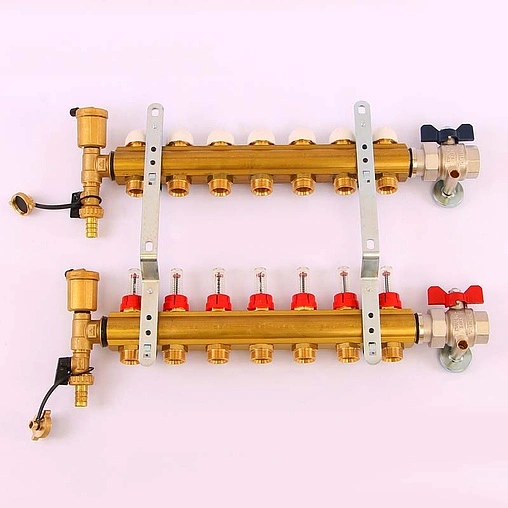 Группа коллекторная с расходомерами 7 отводов 1"в/в x ¾"ек Tiemme 3870004