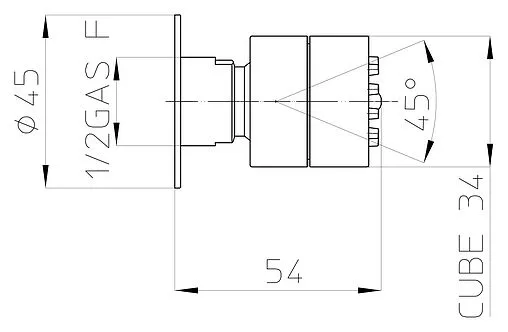 Душевая форсунка Bossini Cubic-Gom хром I00135.030