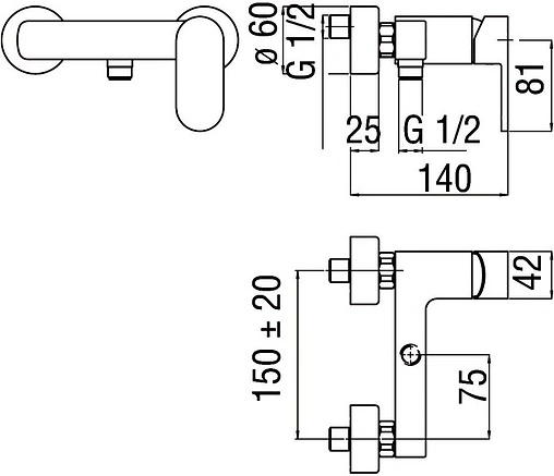 Смеситель для душа Nobili Up хром UP94130CR