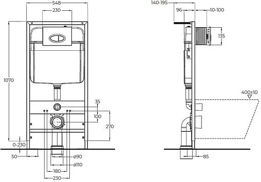 Инсталляция для подвесного унитаза Set 3 в 1 BelBagno BB026/BB084NERO с кнопкой черный матовый Инсталляция для подвесного унитаза Set 3 в 1 BelBagno BB026/BB084NERO с кнопкой черный матовый
