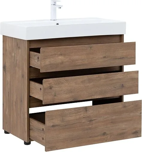 Тумба-умывальник напольная Aquanet Nova Lite 85 дуб рустикальный 00302477+