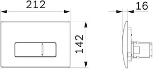 Клавиша смыва для унитаза Am.Pm Pro M I048038 черный матовый, 2