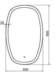 Зеркало с подсветкой Comforty Космея 50 00-00001263CF Зеркало с подсветкой Comforty Космея 50 00-00001263CF, 2