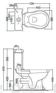 Чаша унитаза Kerasan Retro белый 101301 Чаша унитаза Kerasan Retro белый 101301, 2