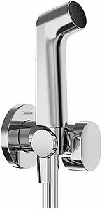 Гигиенический душ с запорным вентилем Hansgrohe Bidette хром 29230000, 1