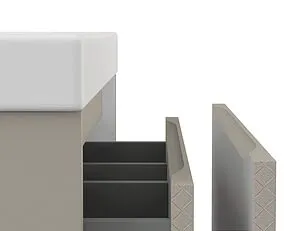 Тумба-умывальник подвесная Cersanit Grande 60 бежевый 64309+S-UM-COM60/1-w, 3