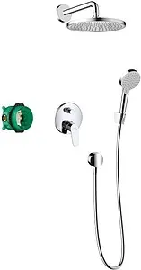 Душевая система со смесителем для душа Hansgrohe Crometta S 240 1jet хром 27958000 Душевая система со смесителем для душа Hansgrohe Crometta S 240 1jet хром 27958000, 1