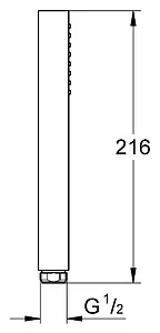 Лейка ручного душа Grohe Eurocube хром 27884001, 2