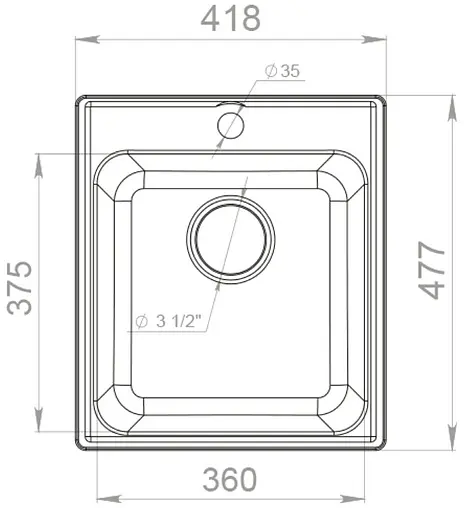 Мойка кухонная GranFest Quarz GF-Z17 черный
