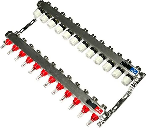 Группа коллекторная с расходомерами 13 отводов 1&quot;в/в x ¾&quot;ек Uni-fitt TECHNO 450W4313