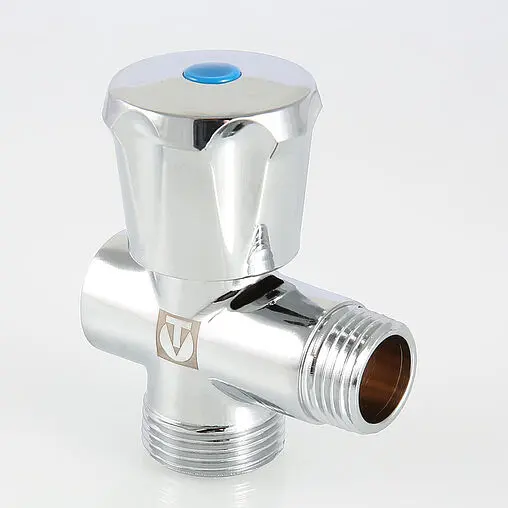 Вентиль регулирующий трехпроходной ½"н x ¾"н x ½"в хром Valtec VT.255.N.04 Вентиль регулирующий трехпроходной ½"н x ¾"н x ½"в хром Valtec VT.255.N.04