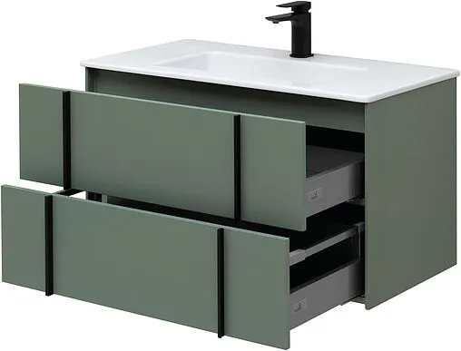 Тумба-умывальник подвесная Allen Brau Reality 90 олива 1.32006.CGM+