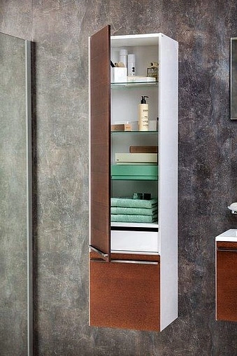 Шкаф-пенал подвесной Ravak Clear 40 L вишня/белый X000000762