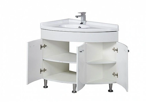 Тумба под умывальник напольная Aquanet Корнер 89 L белый 00158824