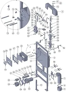 Инсталляция для подвесного унитаза D&K DI8055119 Инсталляция для подвесного унитаза D&K DI8055119, 4