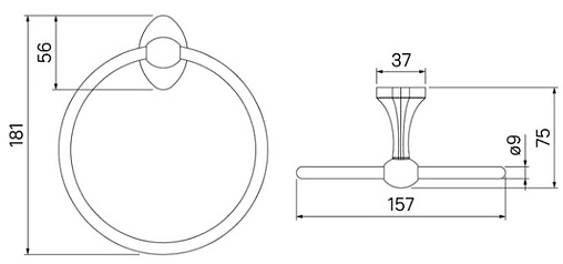 Полотенцедержатель IDDIS Male хром MALSSO0i51