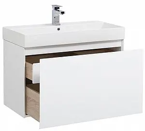 Тумба-умывальник подвесная Aquanet Йорк 85 белый 00202092+ Тумба-умывальник подвесная Aquanet Йорк 85 белый 00202092+, 5