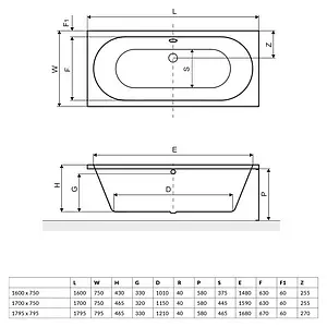 Ванна акриловая Excellent Oceana 160x75 WAEX.OCE16WH Ванна акриловая Excellent Oceana 160x75 WAEX.OCE16WH, 4