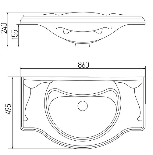 Раковина Aquaton Лаура 85 белый 1A706731LU080