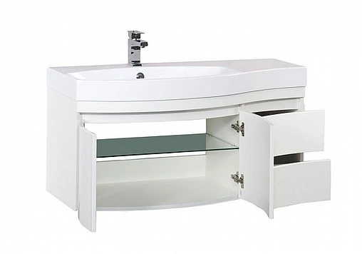 Тумба под умывальник подвесная Aquanet Опера 115 L белый 00169613