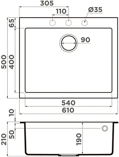 Мойка кухонная Omoikiri Bosen 61-WH белый 4991212